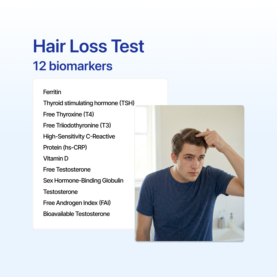 Hair loss blood test Australia - private hormone and nutrient panel online