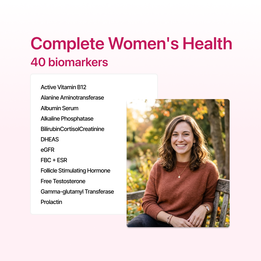 Women's complete health blood test Australia - comprehensive female health panel online